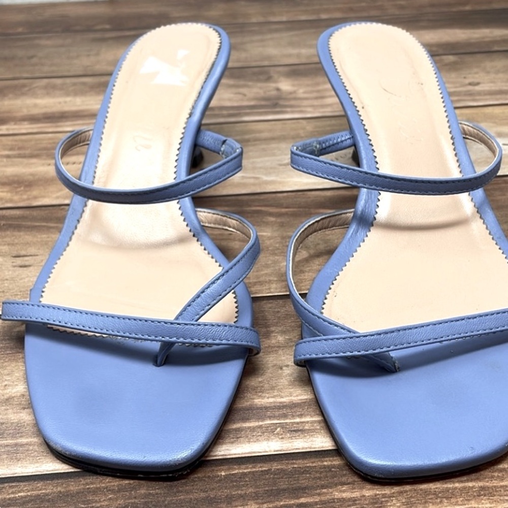 J Crew Violeta kitten-heel sandals hydrangea.Size 10